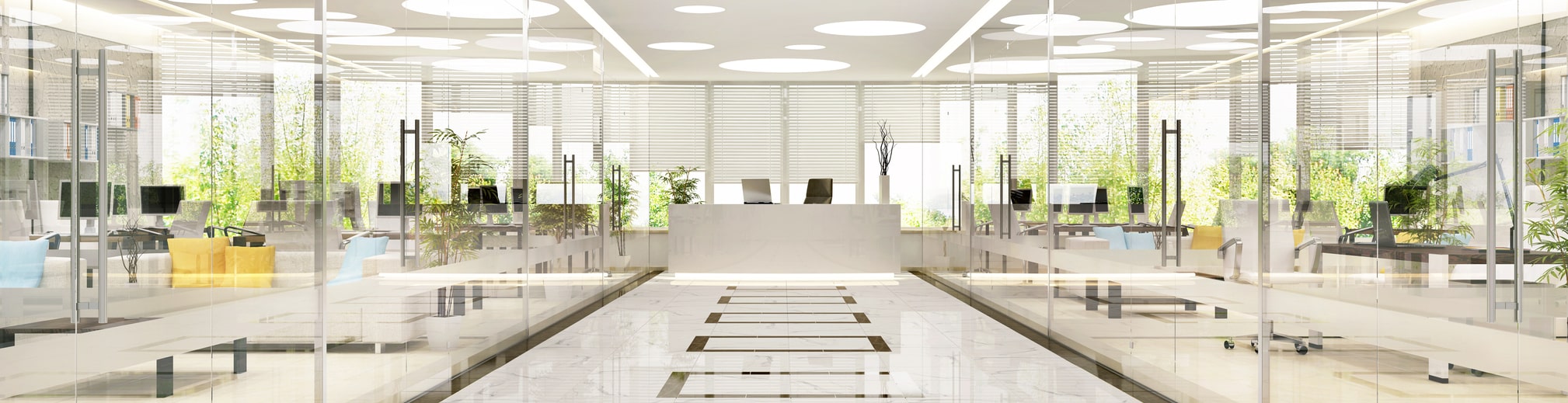 Interior lighting for commercial space