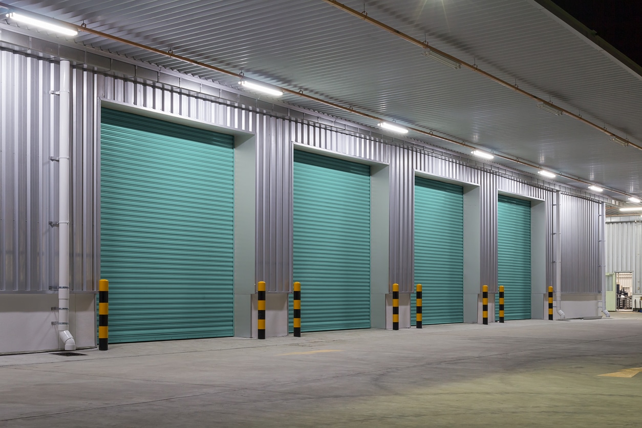 Security lighting for manufacturing or distribution center.